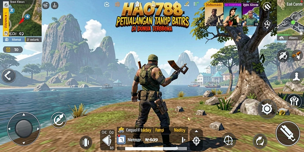 Screenshot HAO788 menampilkan petualangan di dunia terbuka yang luas.