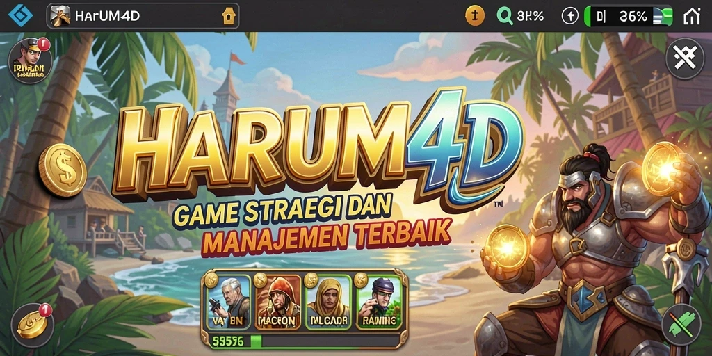Tampilan gameplay menarik dalam HARUM4D yang penuh strategi.