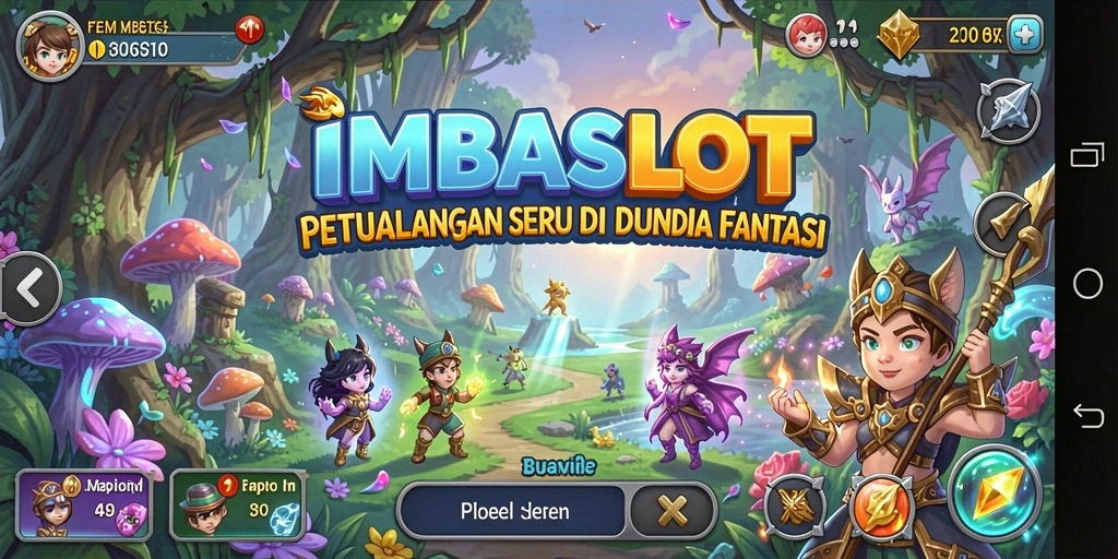 Tampilan grafis IMBASLOT saat menjelajahi dunia petualangan.