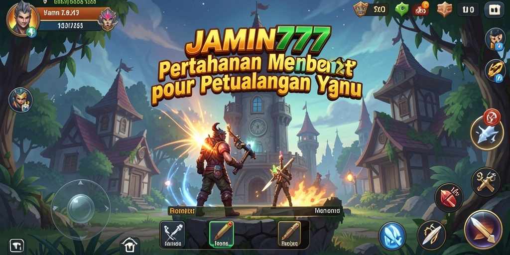 Tampilan gameplay seru di permainan Tower Defense JAMIN777.