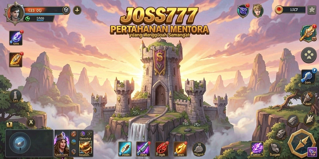 Tampilan menarik dari gameplay permainan Tower Defense JOSS777.