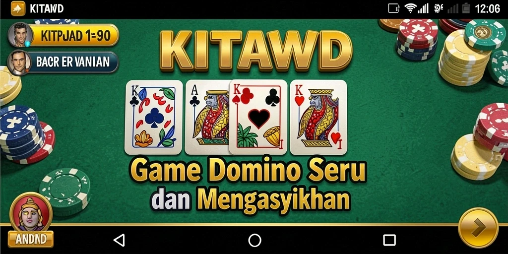 Screenshot menunjukkan permainan Domino yang seru dan menarik.