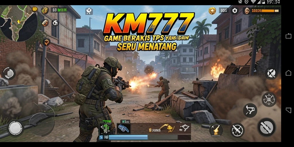 Tangkapan layar menunjukkan aksi mendebarkan dalam game KM777.