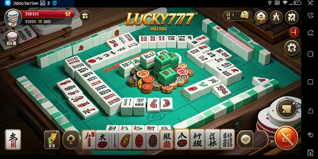 Screenshot utama LUCKY777 menampilkan gameplay Mahjong yang mendebarkan.