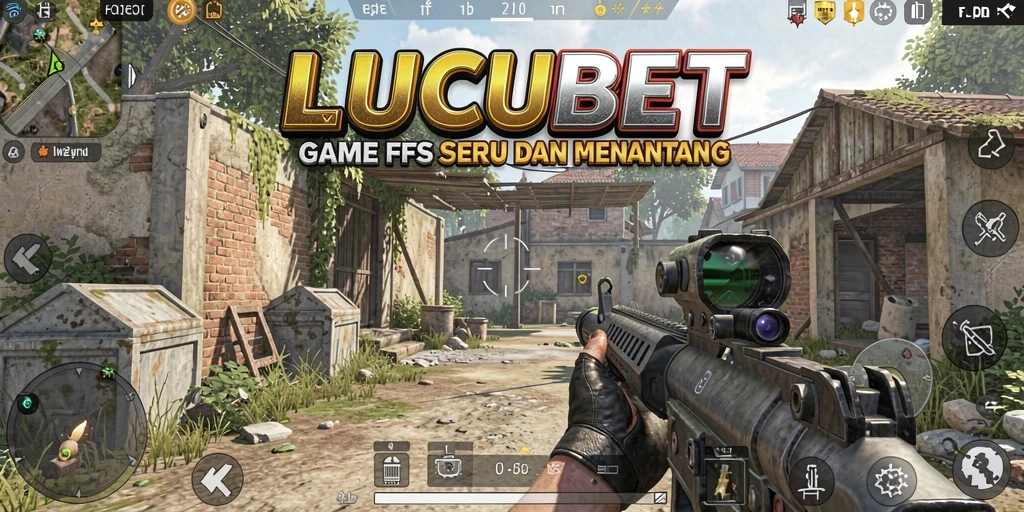 Tampilan gameplay menegangkan di LUCUBET dengan aksi menembak.