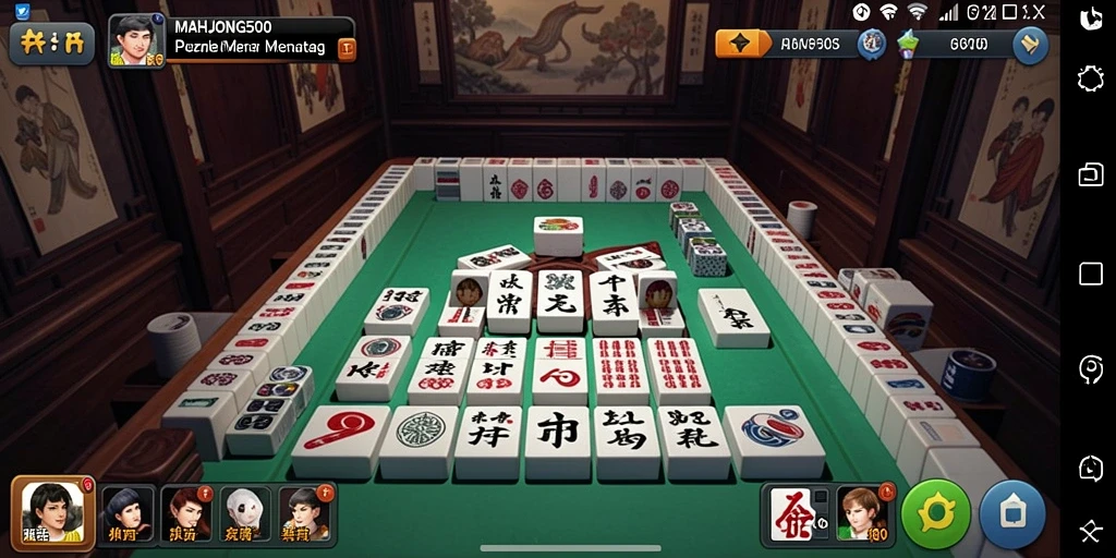Tampilan gameplay MAHJONG500 yang menarik dan penuh warna.