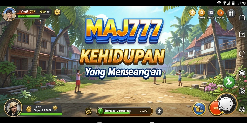 Tampilan gameplay <strong>MAJ777</strong> yang kaya akan interaksi sosial dan aktivitas.