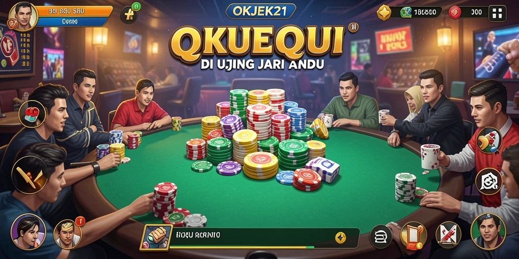 Tampilan gameplay QiuQiu yang menarik di OKJEK21.