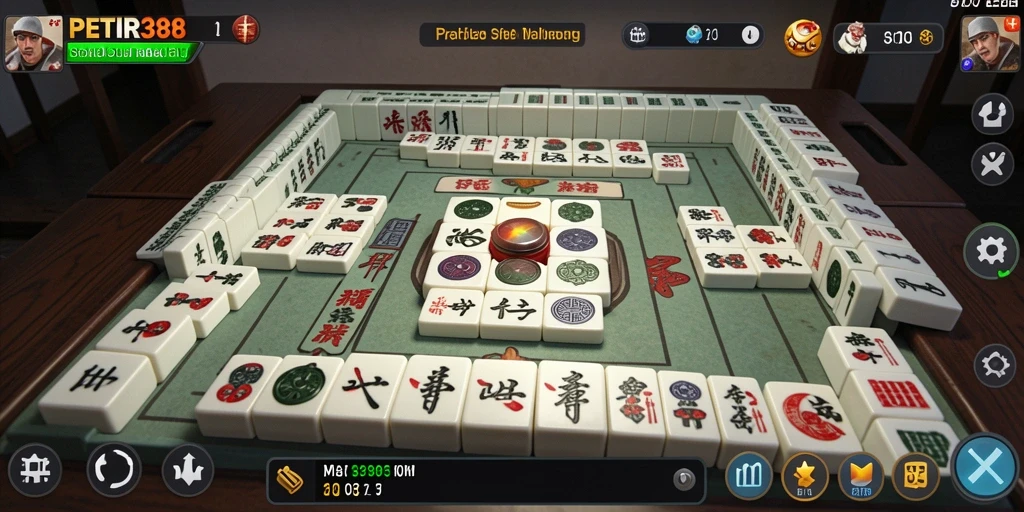 Screenshot utama PETIR388 menunjukkan gameplay Mahjong yang seru.