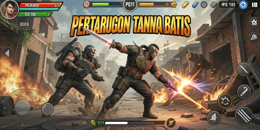 Screenshot PG11 menampilkan aksi bertarung yang dinamis dan grafis yang memukau.
