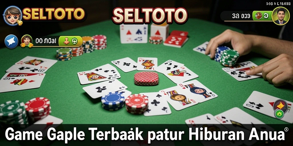 Screenshot menunjukkan gameplay seru SELTOTO dalam permainan Gaple.