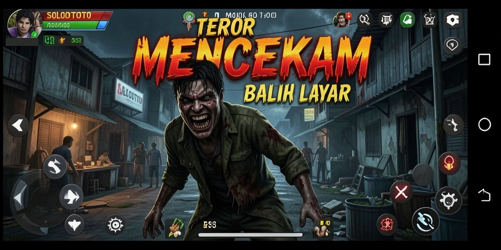 Tangkapan layar menunjukkan suasana menegangkan dan gameplay yang menyeramkan.