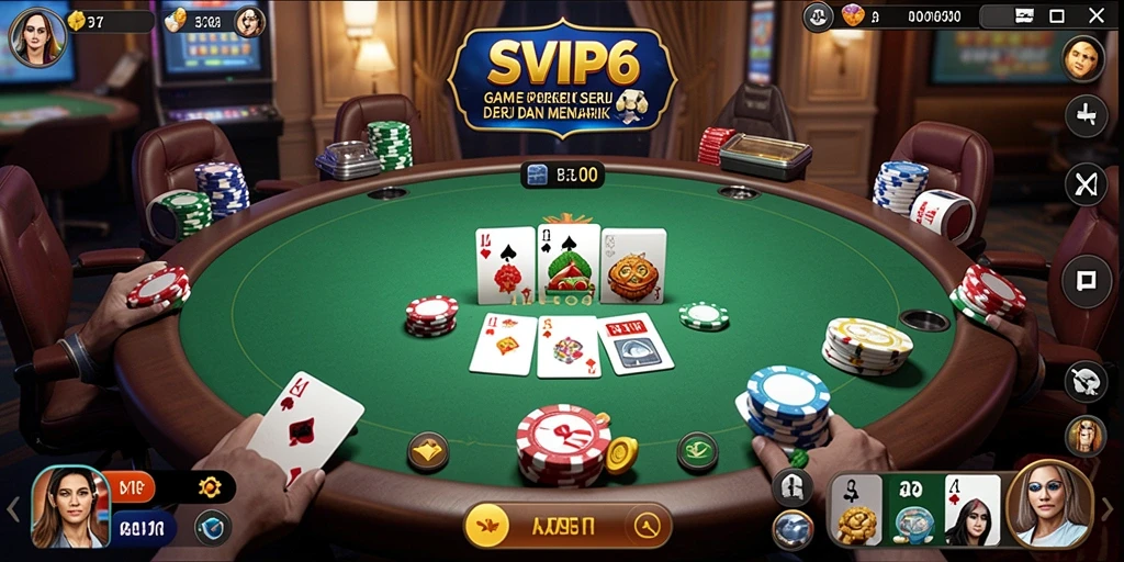 Tampilan menarik dari gameplay Poker di SVIP6
