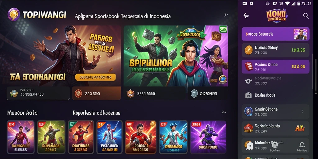 Tampilan menarik dari gameplay Sportsbook di TOPIWANGI