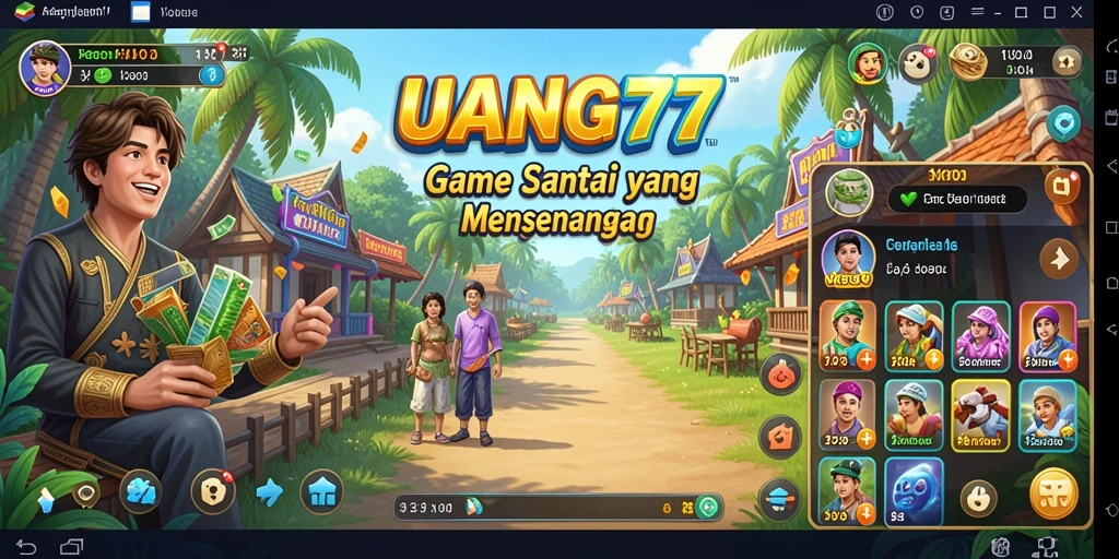 Tampilan gameplay UANG77 yang seru dan menghibur.