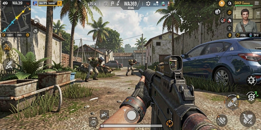 Tampilan aksi mendebarkan dalam gameplay TPS WA369.